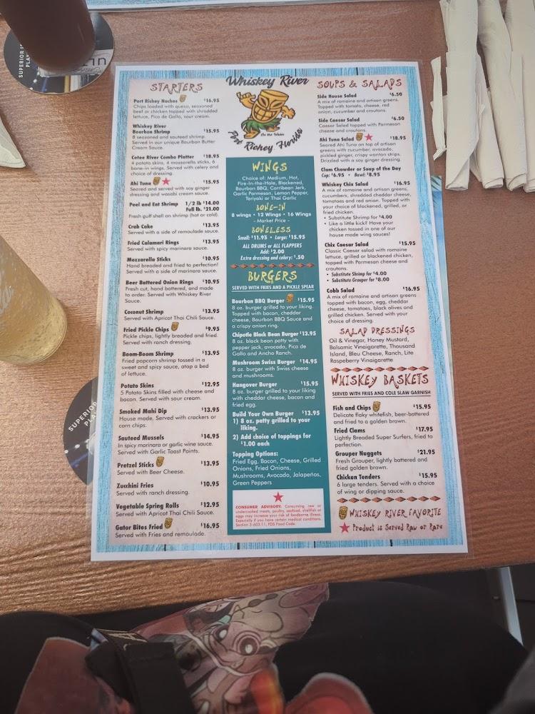 Whiskey River On The Water Menu image 4